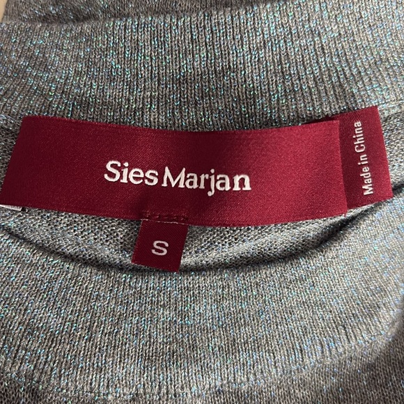 Sies Marjan Pierre Lurex Melange Crewneck Sweater in Gray With Sparkles - Small - Picture 7 of 9